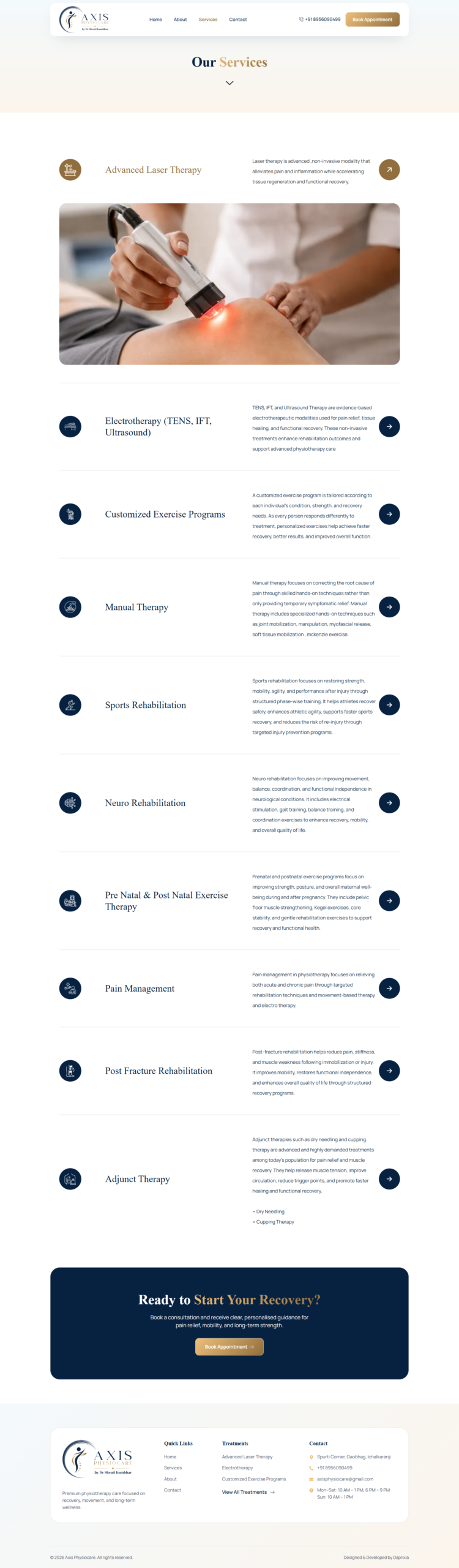 services page axis